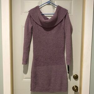 Wild Fable Mauve/Purple Long Sleeve Mini Sweater Dress Size XL